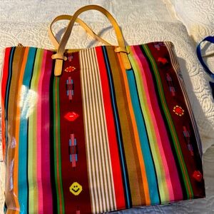 CONSUELA- Colorful Striped Tote Bag